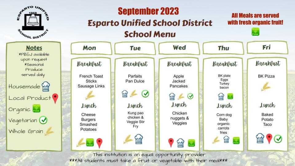 eusdk12's tweet photo. Our September Breakfast and Lunch Menu🍎🥞🥗 https://t.co/Lm1PDVhUCm