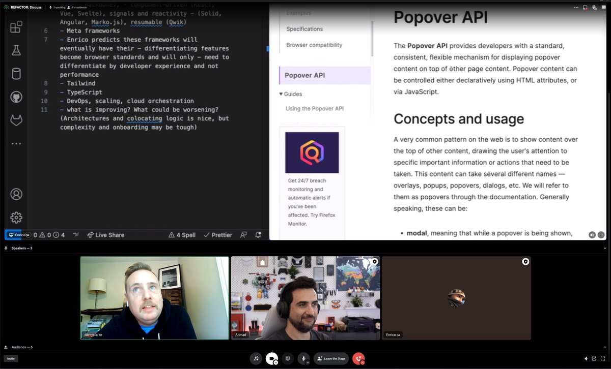 LIVE NOW 🔥

REFACTOR Discuss: The State of Front-end

discord.com/channels/78453…