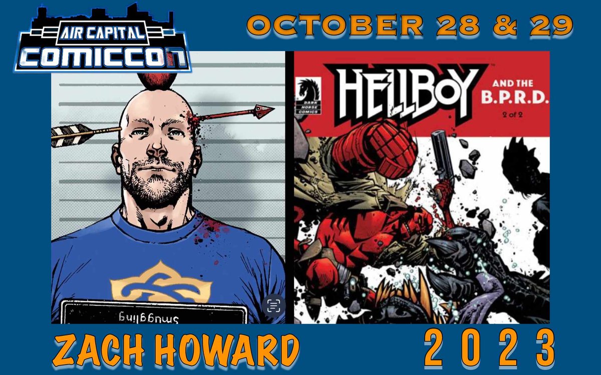 aircapcon's tweet photo. Zach Howard, known for Wild Blue Yonder, Shaun of the Dead, Spiderman, X-Men, GI Joe, The Cape, and Batman and hellboy. Come see him at Air Capital Comic Con October 28th-29th at Wichita Sports Forum. https://t.co/5LX0WLnlPh