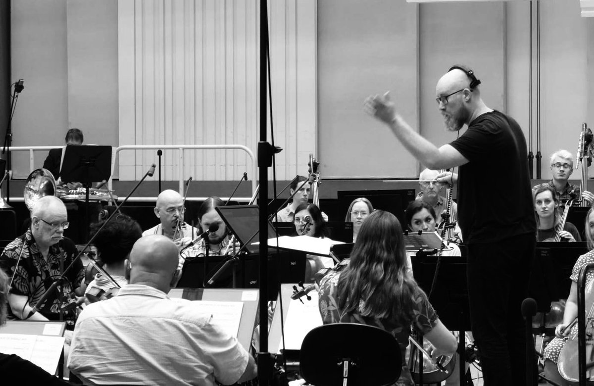 conductorben's tweet photo. An excellent two days with the mighty @BBCPhilharmonic recording 96 (!) gorgeous cues by @stefanocabrera. We can’t tell you what it’s for quite yet, but it’ll be hitting your screens in December. https://t.co/7OQKlqMmW0