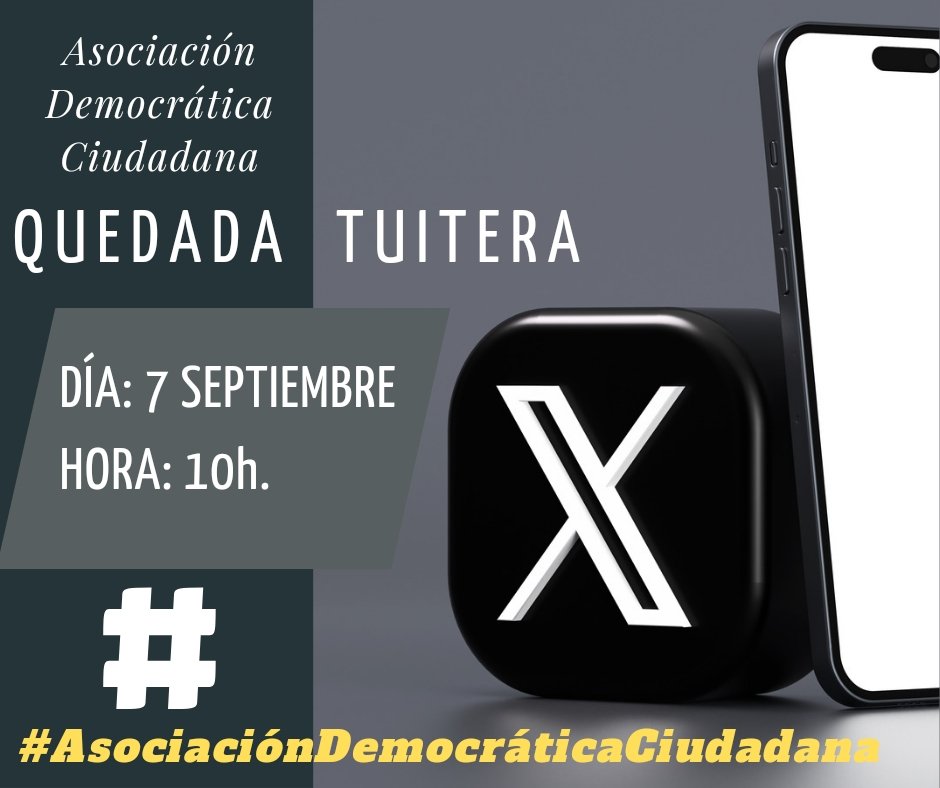 🖋 Mañana la Asociación Democrática Ciudadana se constituye formalmente ante el Registro de Asociaciones del Ministerio del Interior. 

👥️️ <a href="/ADC_Espana/">Asociación por la Democracia y la Convivencia</a> es un proyecto formado por un grupo de ciudadanos, provenientes de la sociedad civil de toda España que nos hemos reunido en
