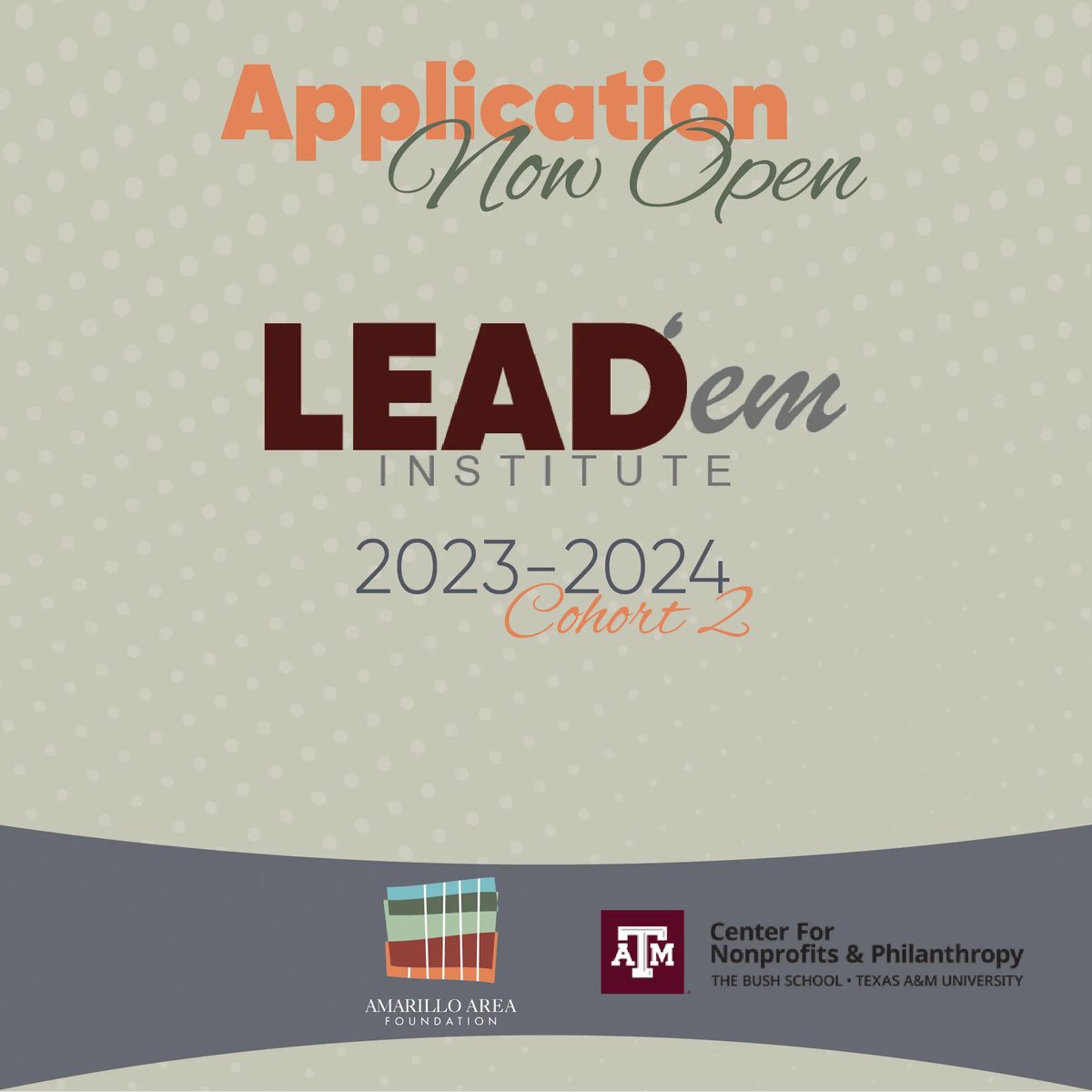 This is the second cohort of the nonprofit leadership institute led by our partners at the Center for Nonprofits &amp; Philanthropy.  You can apply right here: buff.ly/3Rbrvrz
