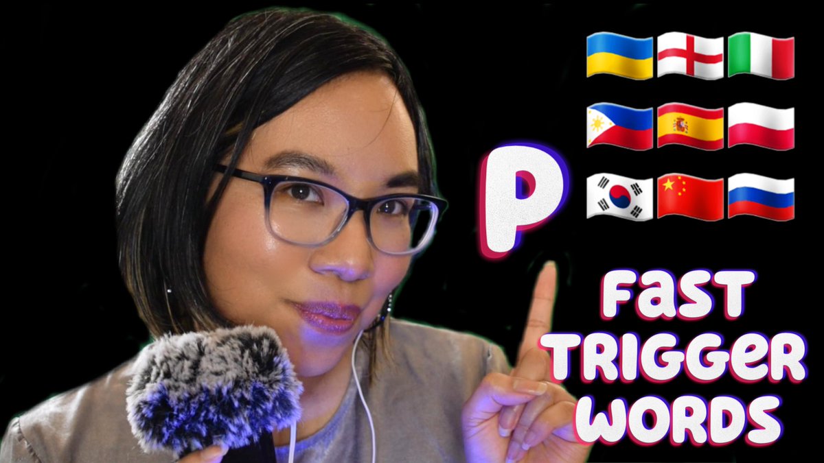 MisschicAsmr's tweet image. #asmr with explosive #mouthsounds? I got a request to make a part 2 of my #triggerwords with P in different languages - this #asmrvideo has fast whispering. youtu.be/Ch47ywfVU7A #asmrlanguages 
Do I say your language in this video?