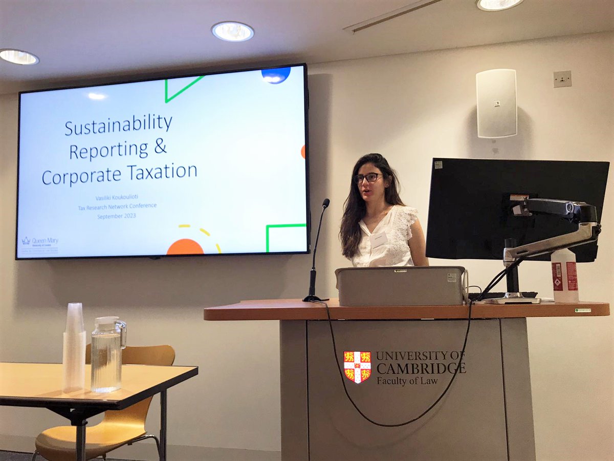 Two great days of tax discussions at the @TaxResearchNet Annual Conference in Cambridge. I presented my new research project on sustainability reporting and corporate taxation