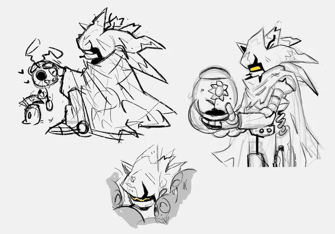 Close ups of a few of my favorite sketches from the scrapnik turnaround concepts, since there was a lot of info packed in there! (the first one is my very favorite) 