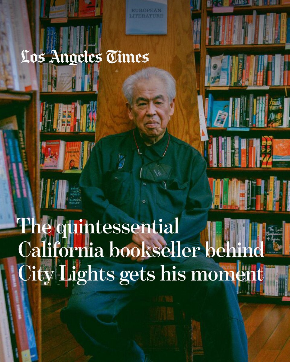 Paul Yamazaki has worked at the legendary #CityLights bookstore in San Francisco for 53 years. The childhood Dodgers fan likens himself to the team’s late longtime manager: “I’m the Tommy Lasorda of City Lights.' Read his incredible life story: lat.ms/44GveAw