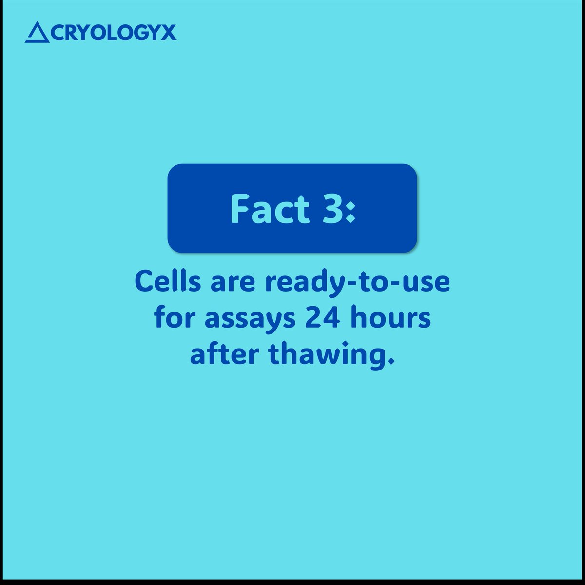 Exciting News! Introducing our cutting-edge #AssayReadyCells to revolutionize your research. Say goodbye to time-consuming #cellculture prep and unleash the potential of your experiments with us today! Find out more on: cryologyx.com #Innovation #biotech #LabLife