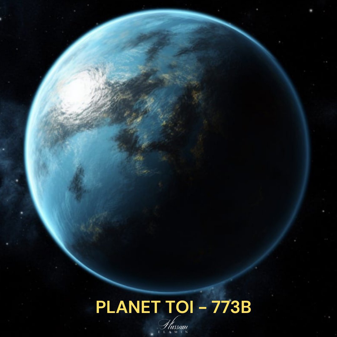 husselamin's tweet image. A unique and rare planet named TOI-733b, twice the size of Earth and predominantly covered by oceans, has been unveiled by scientists.

#AstronomyDiscovery #TOI733b #Exoplanet #OceanWorld