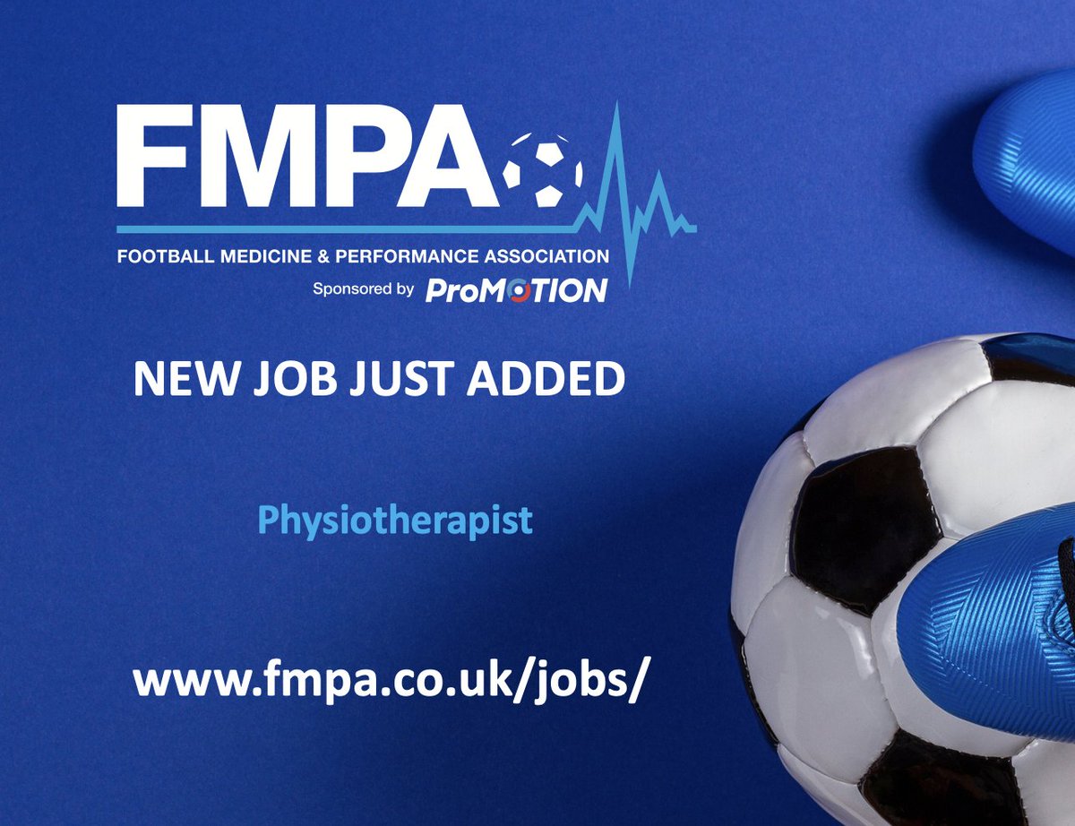 FMPA RECRUITMENT: New job added ⚽ Physiotherapist #workinfootball ➡️ ow.ly/9n0i50PIhW2