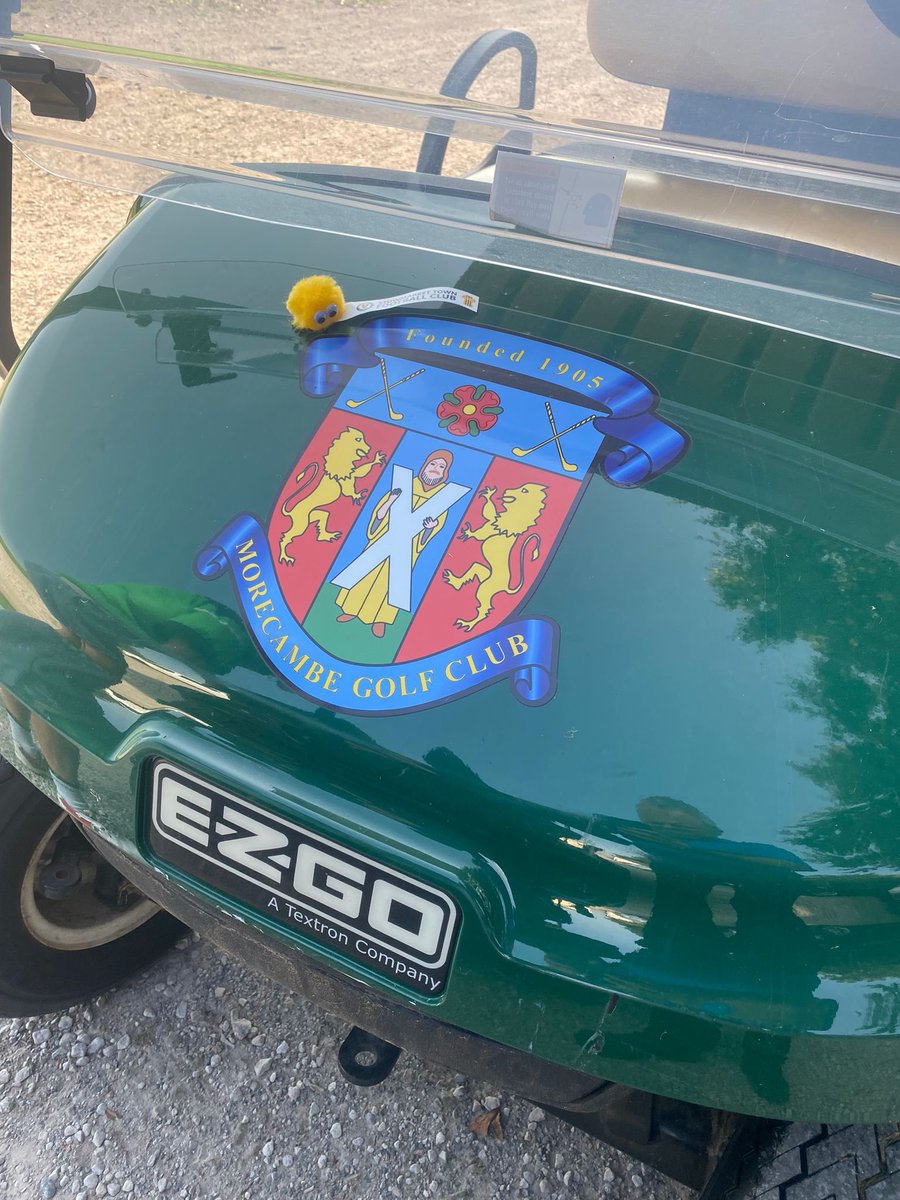 stowtownfc's tweet photo. The #StowBug is continuing it’s travels and is at Morecombe Golf Club today! ⛳️ https://t.co/q3SnckKSFJ