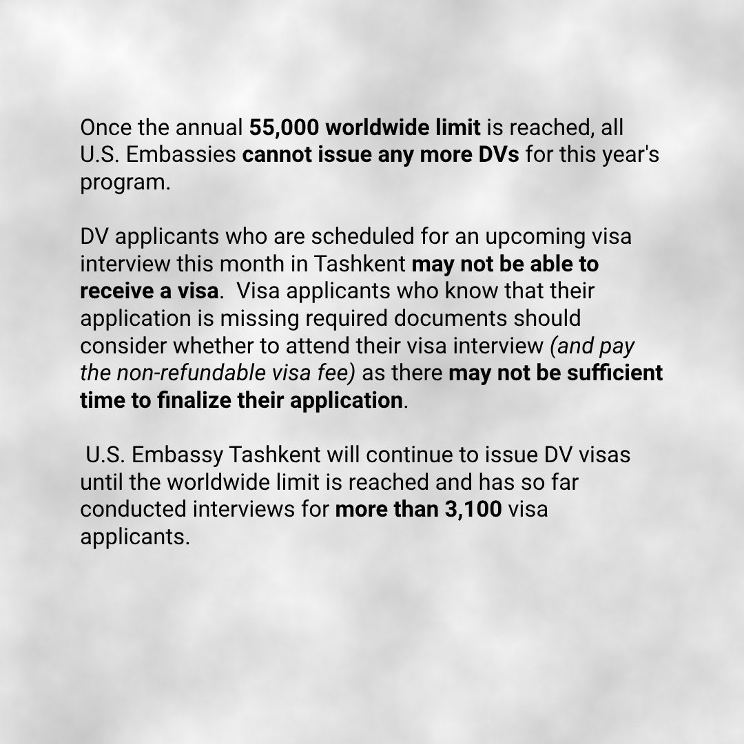 Vesna1506's tweet photo. ⚠️ Update on Diversity Visa (DV) Program 2023:  The worldwide limit of Diversity Visas may be reached soon. 

⚠️ Обновленная информация о программе Diversity Visa (Лотерея Грин Кард) 2023: Всемирный лимит по программе Diversity Visa может быть достигнут в ближайшее время. https://t.co/GmoM6LZl7P