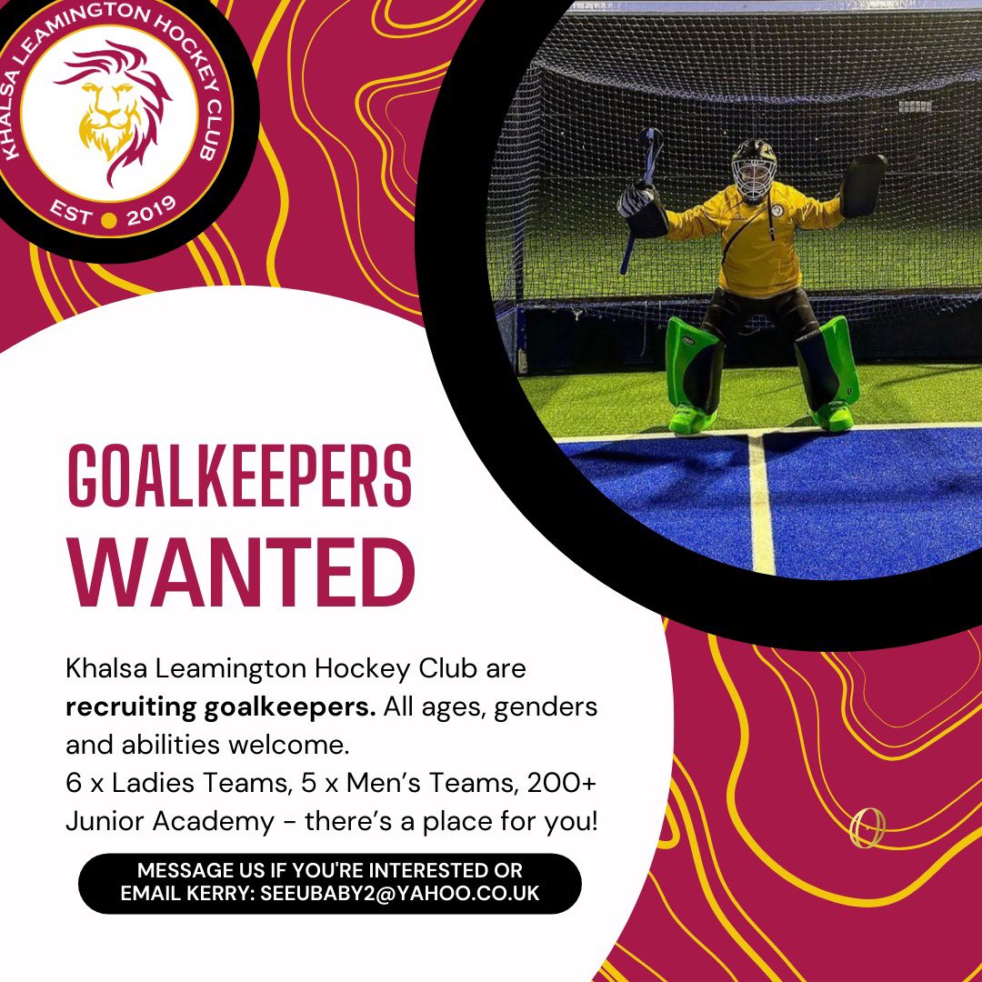 🚨 Goalkeepers Wanted 🚨
11 senior teams and a Junior Academy of 200+ players allows for personal development as well as lots of social fun! 

Message us if you’re interested in joining the club, or email Kerry (seeubaby2@yahoo.co.uk)

<a href="/MRHARESULTS/">Midlands Hockey</a> 
<a href="/WarksHockey/">Warwickshire Hockey</a> 
<a href="/midlands_hockey/">Midlands Hockey</a>