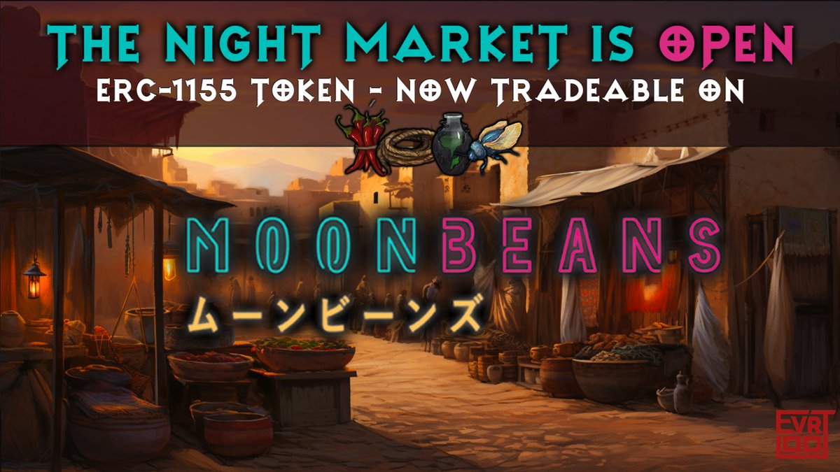 Another big Achievement 🎉 <a href="/MoonbeansIO/">Moonbeans</a> and Evrloot have partnered up to bring trading of new items to <a href="/MoonbeamNetwork/">Moonbeam</a>. In fact, it's already done. Trade ERC-1155 on Moonbeans today.