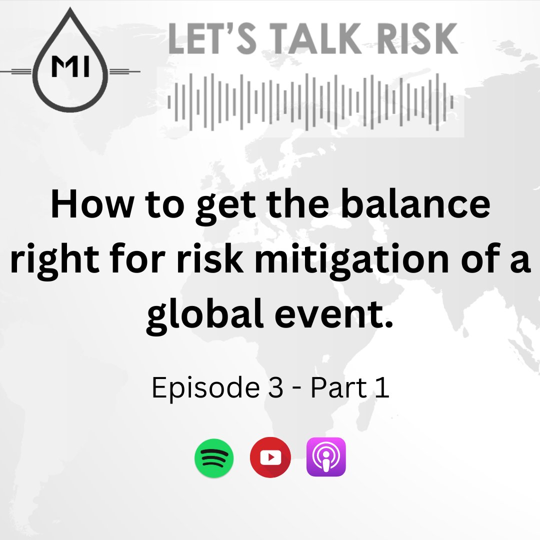 With our MI Team being busy with the security at FIFA Women's World Cup in Australia, the long awaited third episode of the Let's Talk Risk Podcast is here!

Episode 3 Part 1 - bit.ly/3LdJgCL
Our Podcast - bit.ly/3sNZzjf

#security #riskmitigation #hospitality