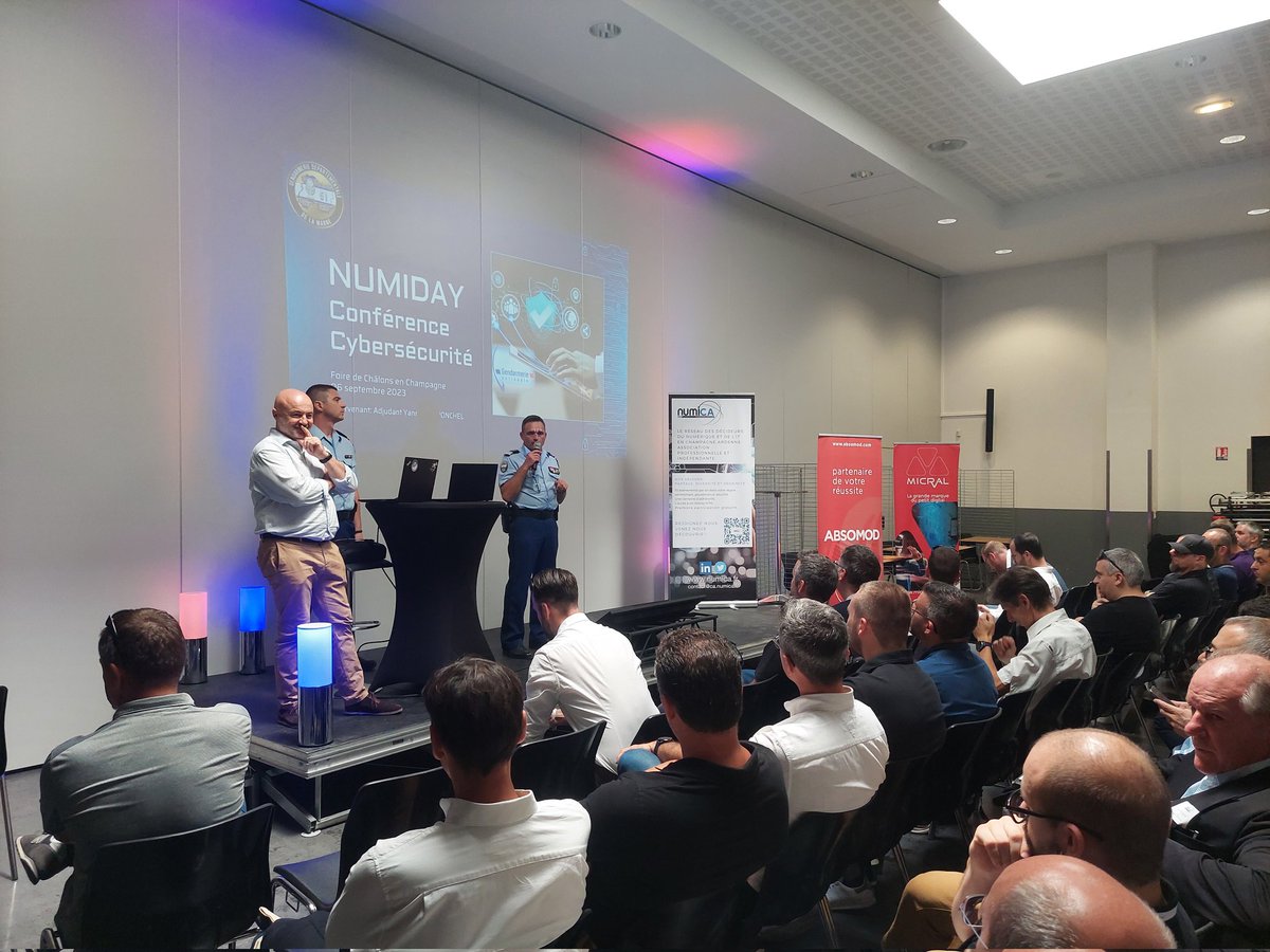 NumicaClusir's tweet photo. #numiday
Reprise pour l'après-midi #cybersécurité avec la @Gendarmerie 51 et le #Csirt de la @regiongrandest
@NUMICA51 à la @foiredechalons https://t.co/OnsiRHMS5q