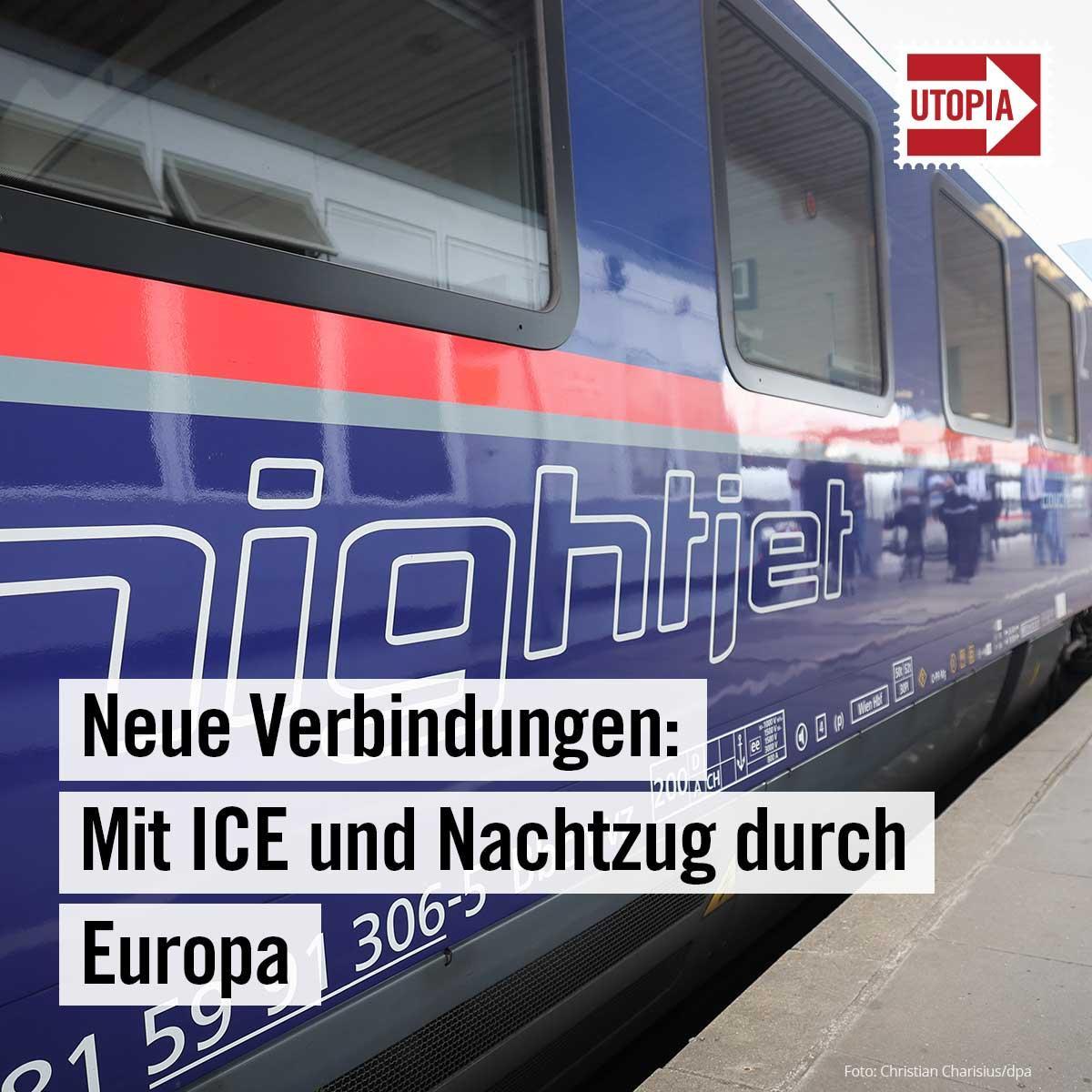 Reisen mit dem #Nachtzug erfreut sich immer größerer Beliebtheit - auch, weil es eine klimabewusstere #Alternative zum Fliegen ist. Nun haben die Deutsche Bahn und die Österreichischen Bundesbahnen neue #Verbindungen angekündigt. 👉 utopia.de/?p=573106 #zug #reisen