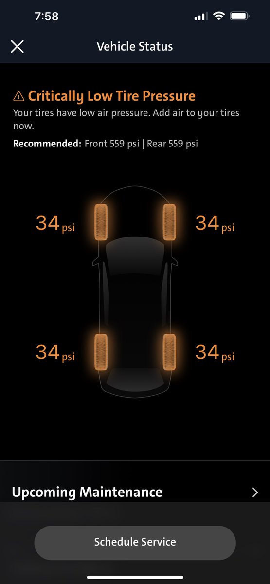 ishoottv's tweet photo. @GM @ChevyCustCare @ChevyTrucks apparently I have to inflate my tires enough to possibly drive on water now. 559psi or 34psi? . #advancedtechnology #smarternotsmart https://t.co/ILaU4fdbCs