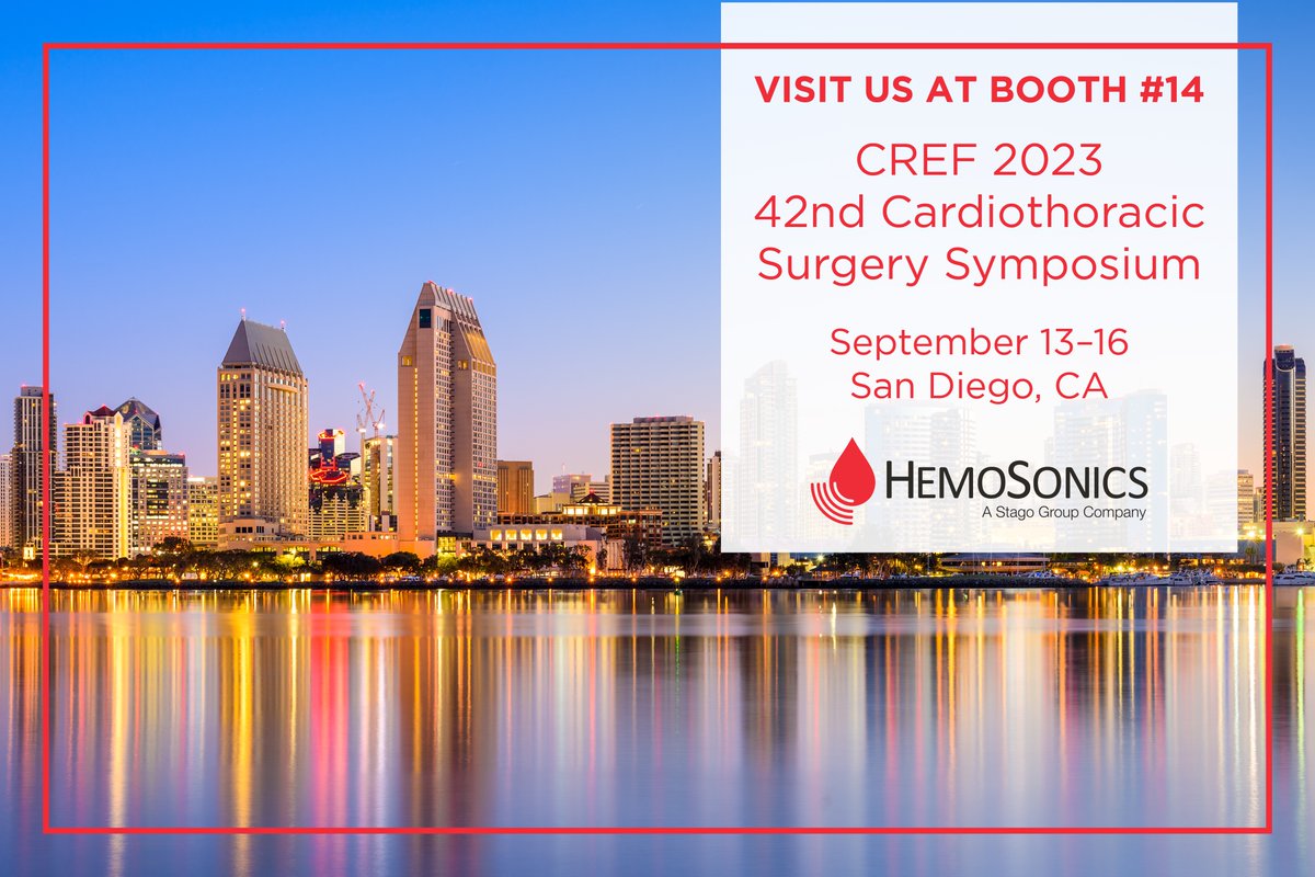 Join us in San Diego, CA at #CREF2023 for a breakfast symposium with Dr. Asad Shah, Saturday 9/16 from 7-8
am PDT discussing Initial Experience with a Novel Hemostasis Management System in Cardiac Surgery: ow.ly/qCOQ50PAYoT