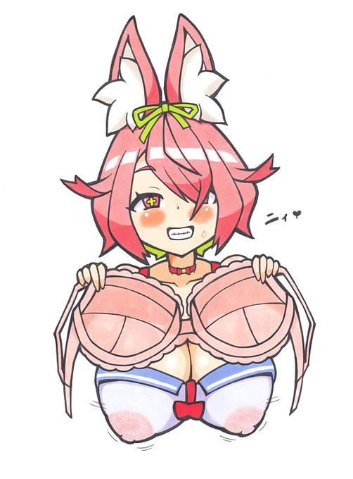 頂いたお題から、adtmmさんのエッチ絵です
ブラジャーってほとんど描いた記憶無かったのでこれは練習しないと・・・ 