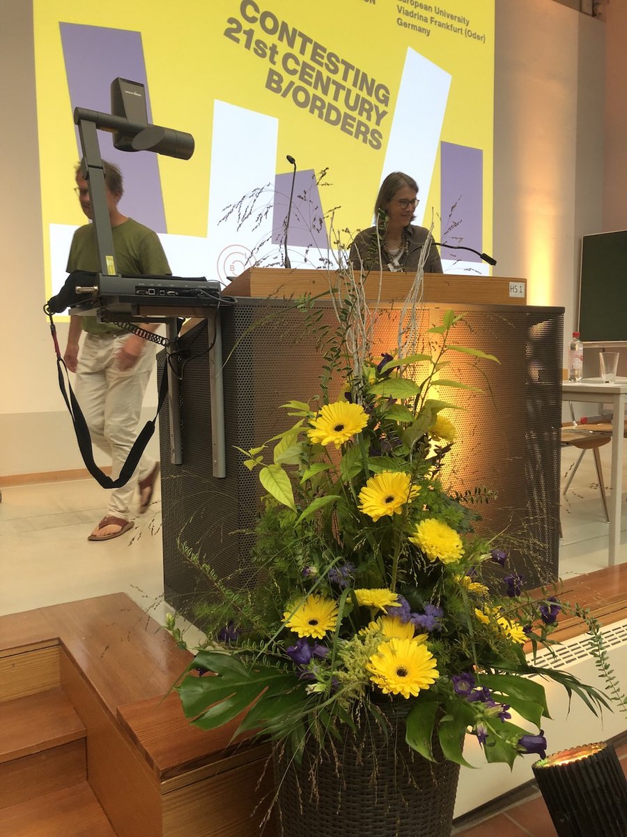 DrGChakrabarti's tweet photo. A great start to t’#BOiM-conference on 21st c.#Borderlands,with a warm welcome by the President,@viadrina,&amp; fascinating papers by @egorovayi,@langer_chris&amp; @gerardonicolet1.🌏
Come join Dr.Amelie Kutter&amp; me,if you can;let’s make in-between liminality rock!
https://t.co/h5gKZ7NRtE https://t.co/3oM18FlghS