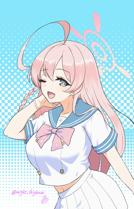 ゼロきちさんのブルアカ本表紙に描いたハナコ、実は下半身まで描いてたのであげちゃう#ブルアカイラスト部 #ブルアカ #浦和ハナコ 