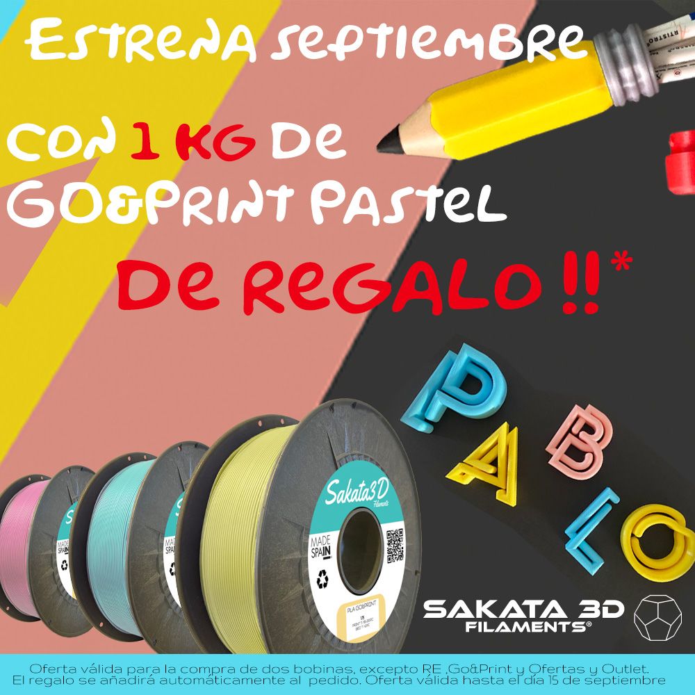 Sakata3D's tweet photo. Ya estamos de vuelta!! Y siempre con una bobina debajo del brazo!! Consigue la tuya GRATIS!!! #impresion3D# filamento3D https://t.co/rAJPhKVRCk