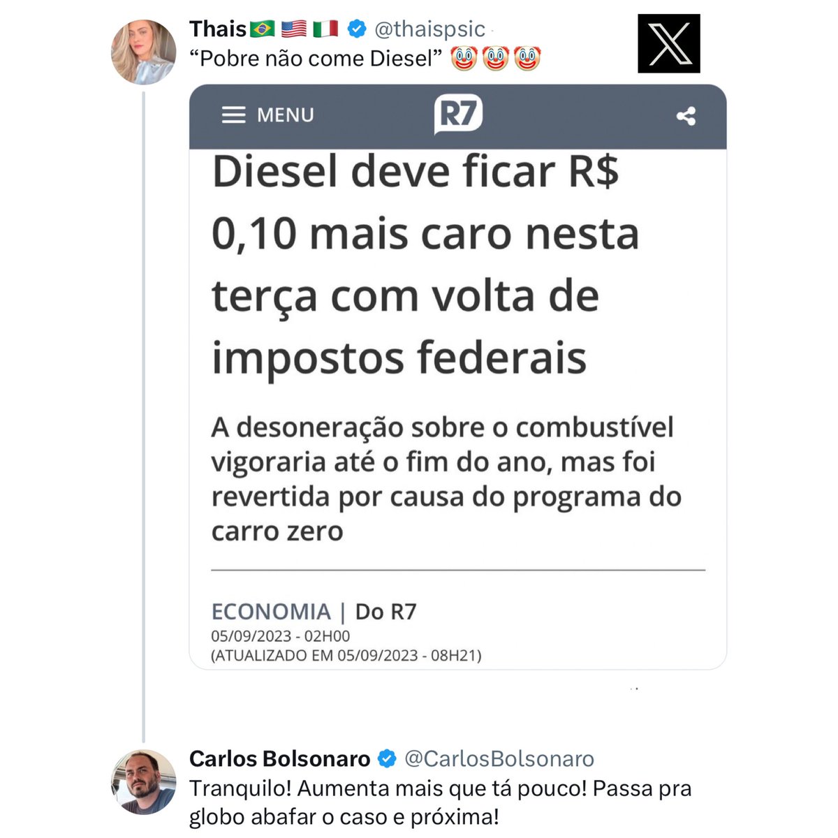 Carlos Bolsonaro tweet media