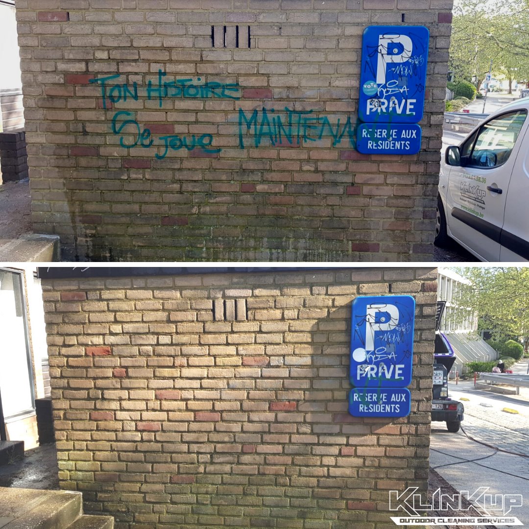 fxdespret's tweet photo. Saviez-vous que Klinkup peut intervenir pour effacer les tags ? ✨
Notre méthode de nettoyage à la vapeur, dite "douce", permet de faire fondre la peinture jusqu'à sa disparition sans abîmer la surface. 👍
Pour un résultat impeccable. 👌
 📞0473 81 58 36 | 📧 fx@klinkup.be https://t.co/5MiyYYoqoT