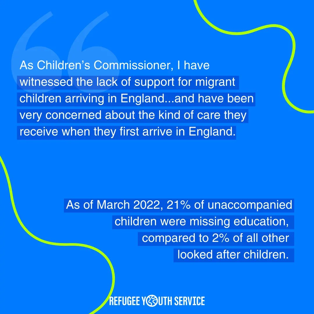 RYS_org's tweet photo. 📣All children have a right to education!

But the report from the @ChildrensComm makes clear that  more often than not unaccompanied children in the UK have no way to access this right due to inappropriate accommodation and insecure status.

Read more:
https://t.co/ixO19t3KHo https://t.co/lB30dDXTrP