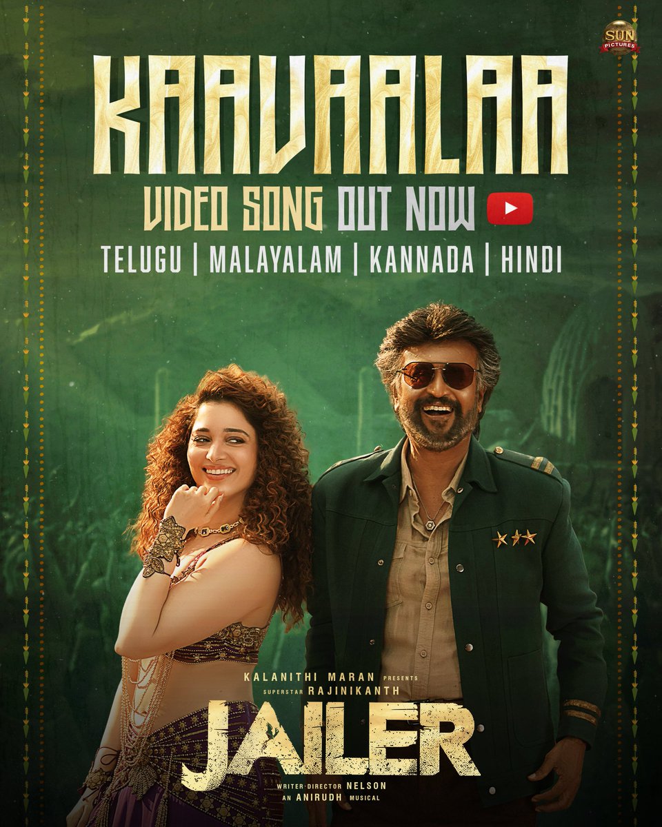 bash_flix's tweet photo. #Kaavaalaa video song is out now!

Telugu -  https://t.co/iB6WLMvlPA
Malayalam - https://t.co/XjKD2hT7jK
Kannada - https://t.co/yd6GC8Hju3
Hindi - https://t.co/HiCQJJgGfB

#rajinikanth #Nelsondilpkumar #anirudh #tamannah  #KaavaalaaVideoSong #Jailer https://t.co/NFns2449WJ