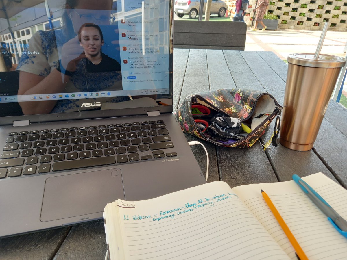 Jenny_Moote's tweet image. Doing Part 2 of the AI webinar series in my &quot;outside office&quot; with @kellerthinking

#AIteaching