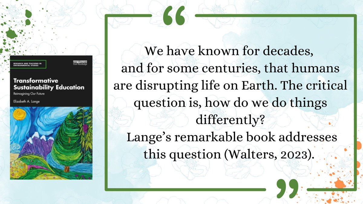 International Journal of Lifelong Education (@ijled) on Twitter photo <a href="/IJLEd/">International Journal of Lifelong Education</a> <a href="/fempoped/">Shirley Walters</a> reviewed the book "Transformative sustainability education: reimagining our future" by Elizabeth Lange.
Book review available at doi.org/10.1080/026013…
#sustainabilityeducation #lifelonglearning #transformativeeducation <a href="/IJLEd/">International Journal of Lifelong Education</a> <a href="/fempoped/">Shirley Walters</a> reviewed the book "Transformative sustainability education: reimagining our future" by Elizabeth Lange.
Book review available at doi.org/10.1080/026013…
#sustainabilityeducation #lifelonglearning #transformativeeducation
