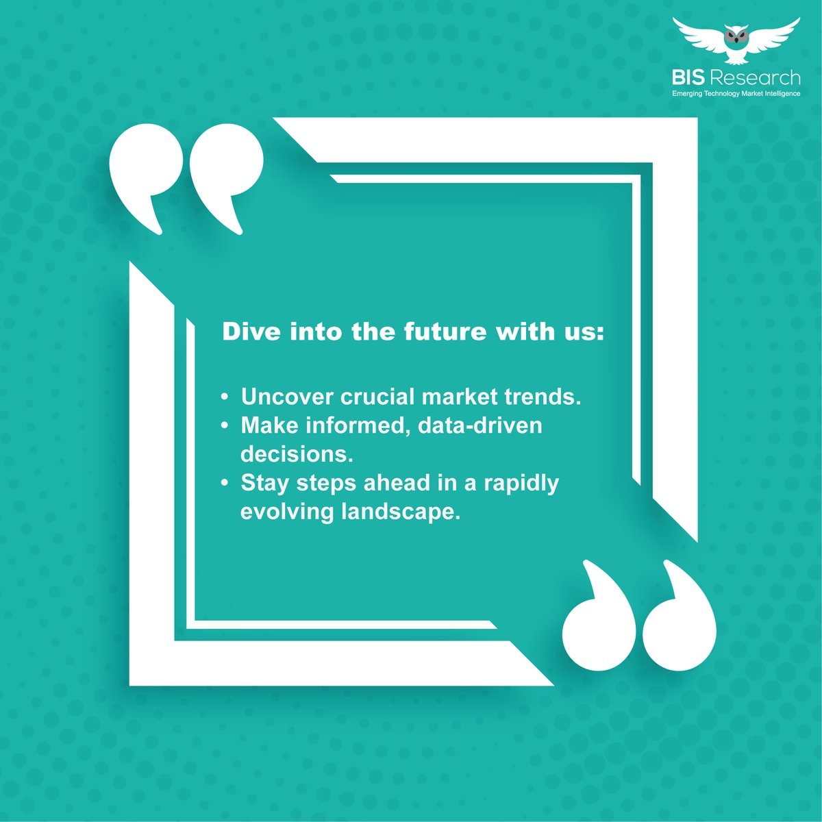 BISResearch's tweet image. Join the league of industry leaders who rely on BIS Research to navigate the uncharted territories of technology and innovation
#MarketIntelligence #InnovationInsights #StrategicDecisions #emergingtechnologies