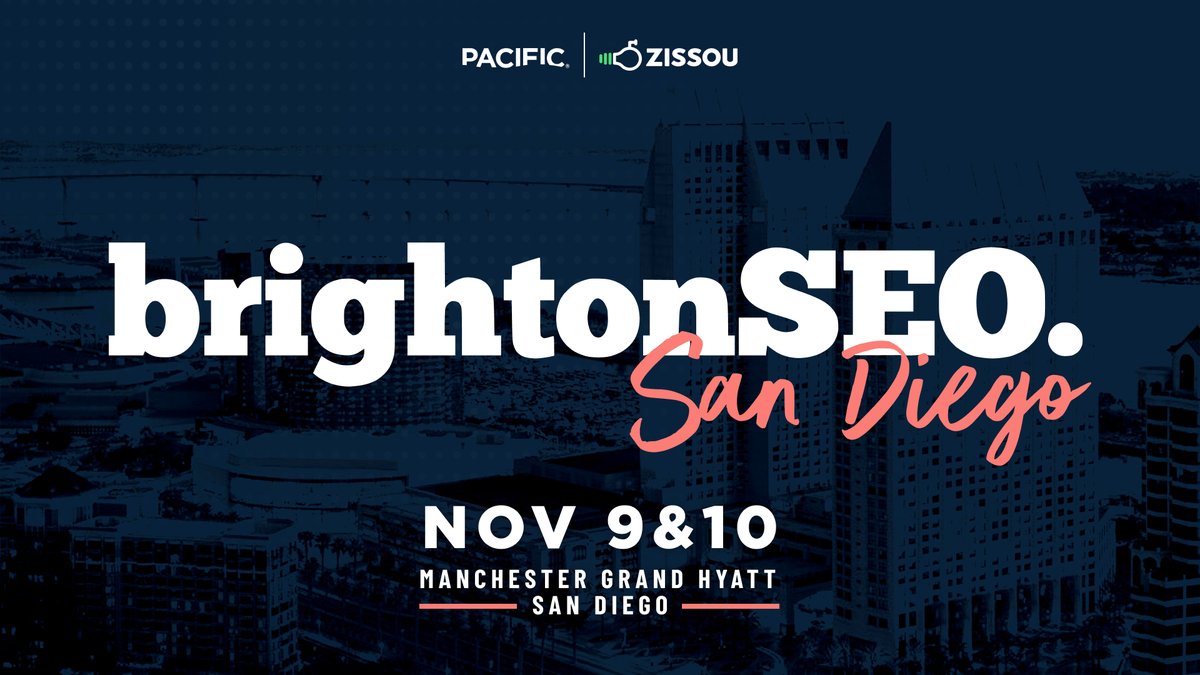 pacific_grp's tweet photo. When we heard @BrightonSEO was coming to our hometown of San Diego, you know there’s no WAY we were gonna miss it! The question now is, will YOU be there? Register for the greatest SEO-focused conference in the world now: https://t.co/6gOi21rIQd and we’ll see you there! https://t.co/X2m1aTfkjr