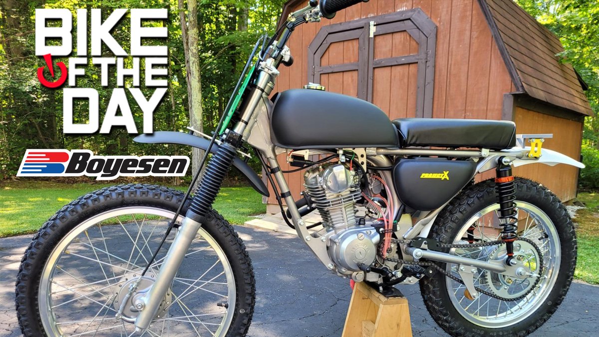 DJS721's Honda-esqe Hybrid 125 Scrambler | Bike of the Day. If you'd like a chance to be the <a href="/boyesenracing/">Boyesen</a>  Bike of the Day add your favorite bike to our Bike Checks page and we may pick you next.
vitalmx.com/community/djs7…