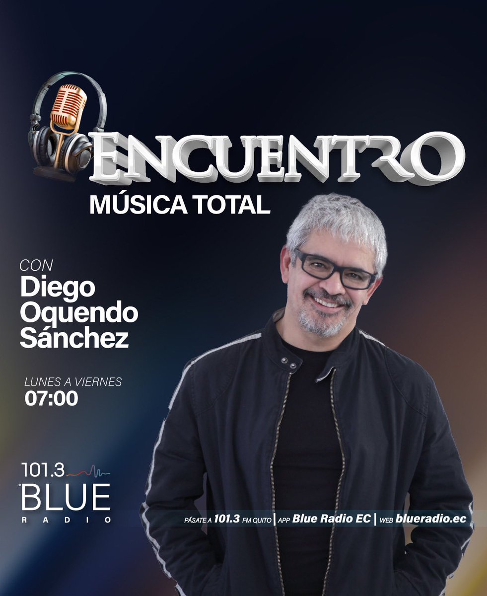 ¡Tu #ENCUENTRO con música total 🎶 es con <a href="/diegooquendos/">Diego Oquendo</a>!

Sintoniza #BlueRadio 101.3 #Quito y blueradio.ec 💙