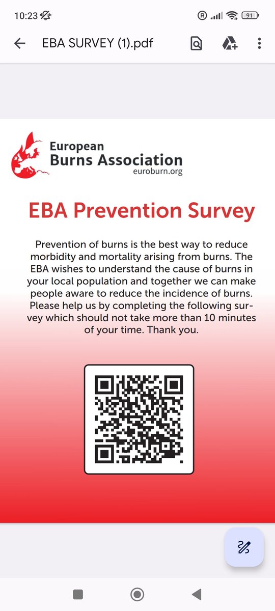 koenmaertens's tweet photo. Prevention of burns is the best way to reduce mortality and morbidity arising from burns.
Please help us by completing this EBA prevention survey:
https://t.co/Y3uEQL7cCU
#EBA2023 @Euroburn https://t.co/x4gjIARncH