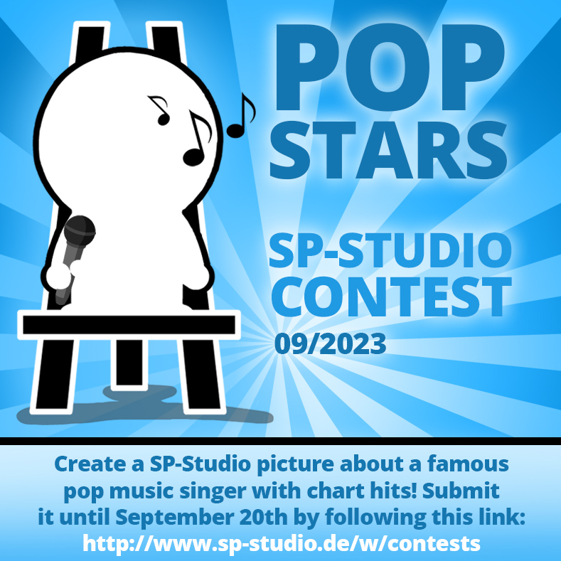 Join the new SP-Studio contest about POP STARS! 🎵  
From Madonna to K-Pop: This time the challenge is to recreate the look of a famous pop singer (living or dead, not fictional). Add the musician's name as the title of your picture when you upload it: pollunit.com/en/polls/sp-st…