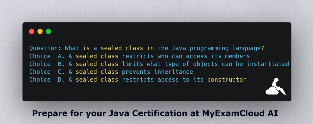 Java 17 Certification Sample Question

Answer and Explanation - youtu.be/9BQznv8Ozfc         

#java #javacertification #javadeveloper #javaprogrammer #freshers #developer #students