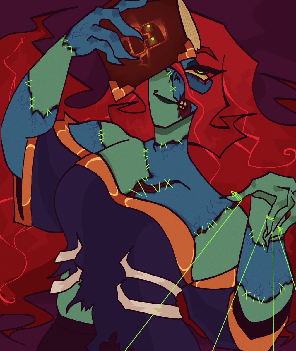 sanyehh's tweet photo. #art #hermitcraft #zombiecleo 
Immortal she
Return to me

my friend once gave cleo revive book from dsmp and it occupied my mind like a fever https://t.co/3hejgMn04t