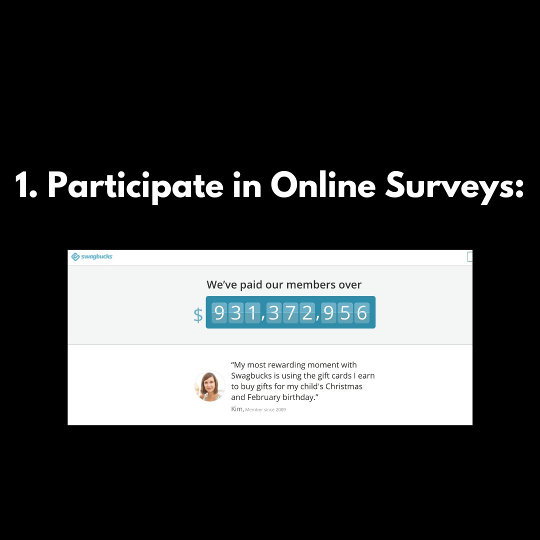 Ihtesham Haider on X: 1. Participate in Online Surveys: Curious about  legitimate survey websites to participate in? Here's the list: - Life  Points - Swagbucks - Survey Junkie - i-Say - Opinion