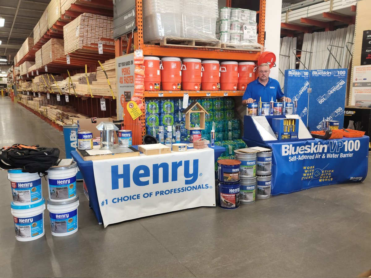 This morning at the Holland Tunnel Home Depot, Henry Co roofing professionals on site to help with all your roof coating questions and needs.