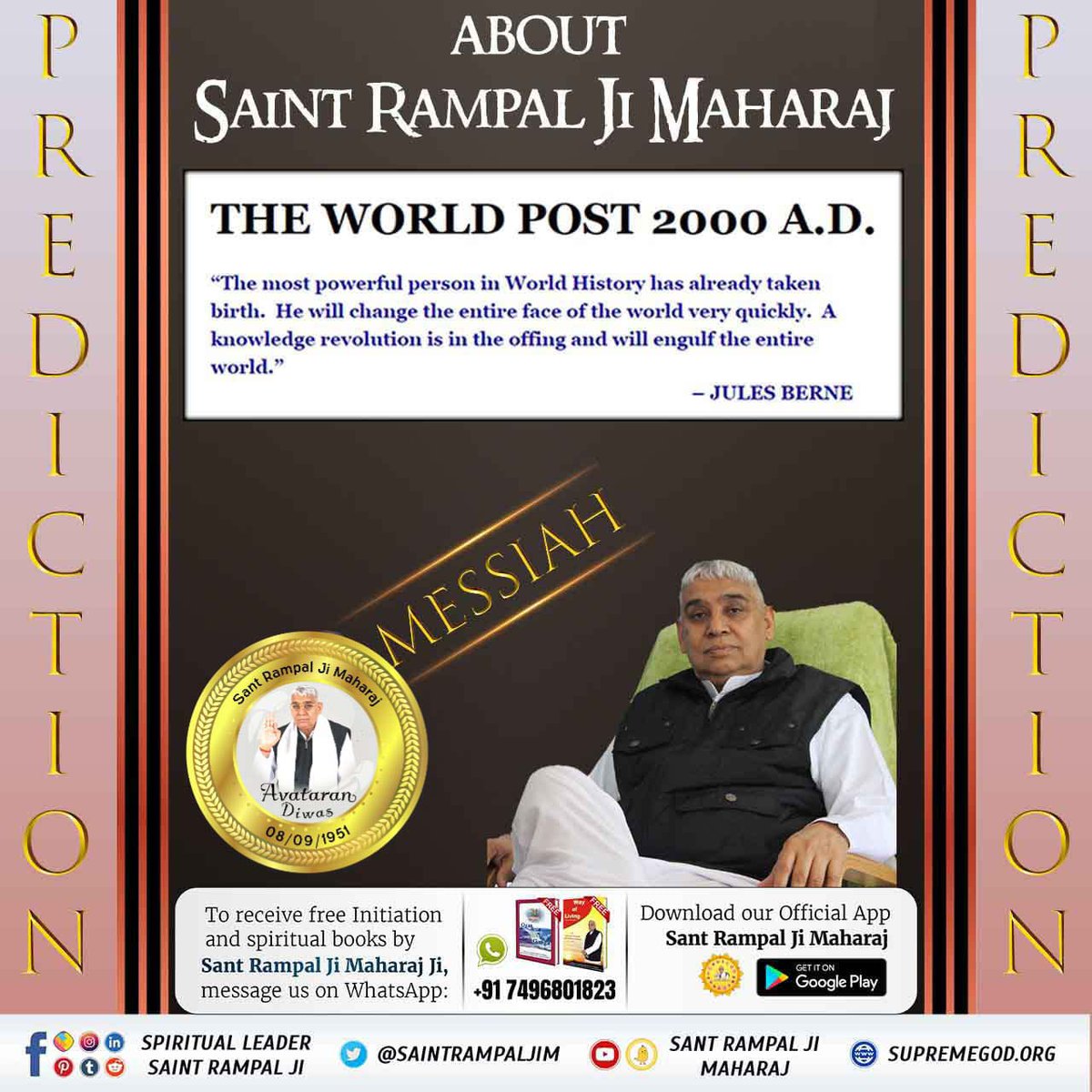 i_m_archu's tweet photo. #2DaysLeft_For_AvataranDiwas
Famous prophets have said that that great saint will remove all the evils from the whole world and establish peace, that saint is none other than Sant Rampal Ji Maharaj.
পৃথিৱীত অৱতাৰ https://t.co/EsfLrpuIz4
