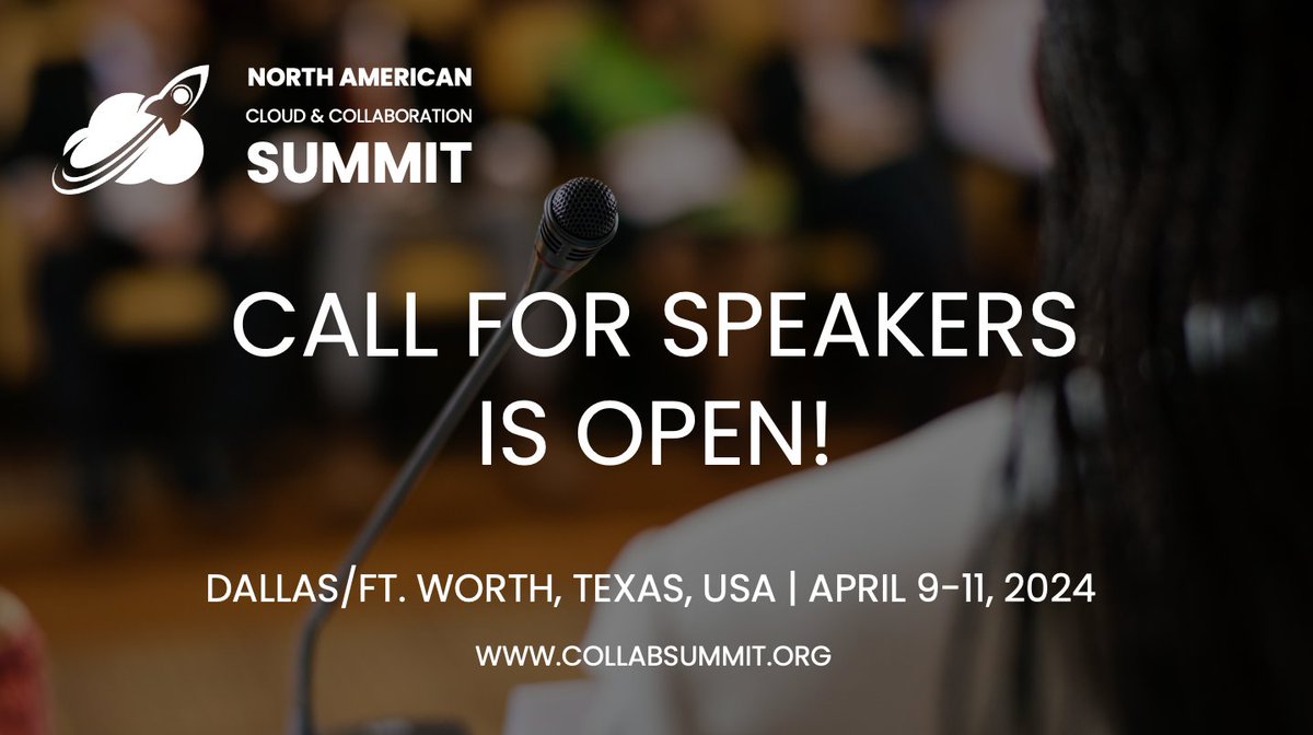 The NACS 2024 call for speakers is now open! We are expanding our cloud content to cover Azure, Salesforce, Amazon AWS, and Google Cloud, along with AI, BI, VR, DevOps, and all the other popular acronyms. So get creative and submit your best sessions at collabsummit.org/speakers