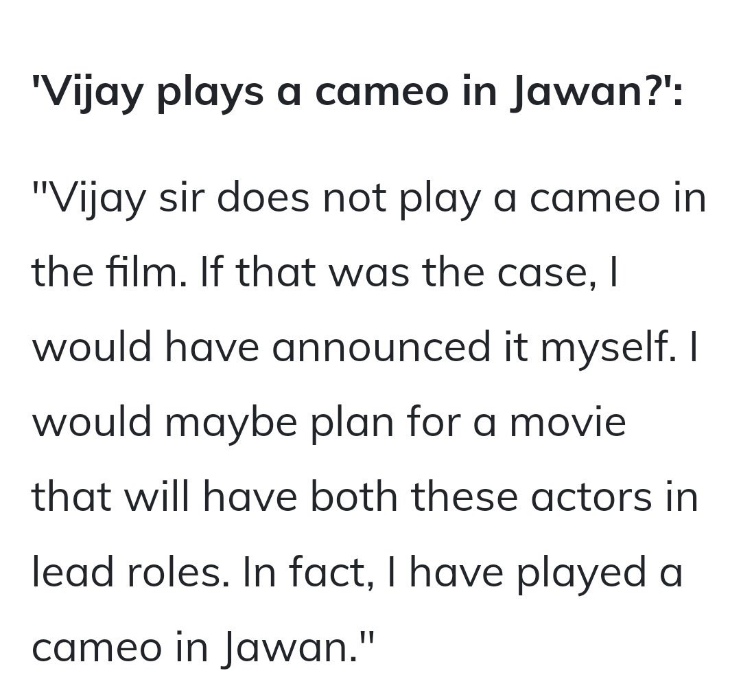Official words from director <a href="/Atlee_dir/">atlee</a> himself. 

#Jawan