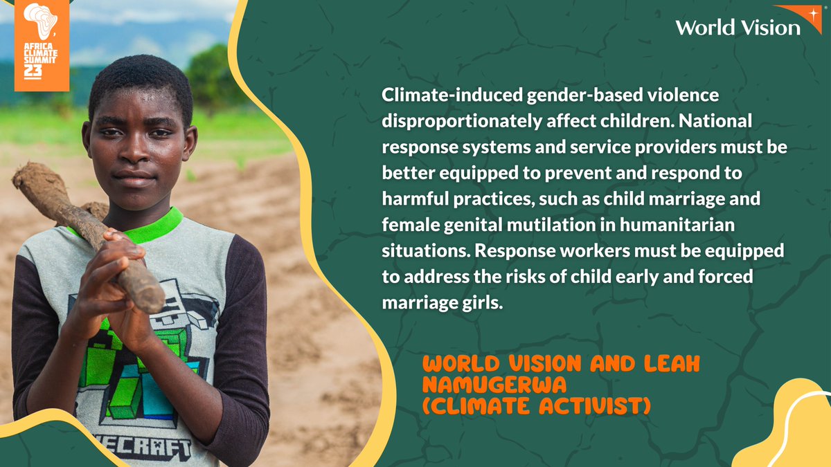 wvimalawi's tweet photo. Let children's voices on climate change be heard.
#ACS2023 | #AfricaClimateSummit | #ClimateAction | #sustainability
|#WorldVision | #ClimateCollaboration
@WorldVisionSAR
@AmbSamate
@AUC_MoussaFaki
@MamaRachelRuto
@WilliamsRuto
@acerwc
@UNFCCC
@_AfricanUnion
@G_MachelTrust https://t.co/e56s9eFPtX