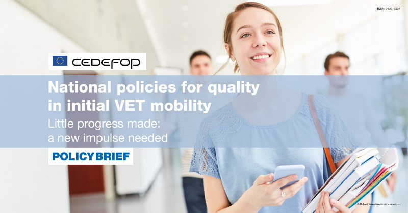 Cedefop's tweet photo. 🆕 Cedefop Policy brief

Encouraging labour #mobility in the 🇪🇺 #EU begins during education. 

🔍 Analysing international learning #mobility in initial VET (#IVET): countries need to set up quality frameworks or address their existing frameworks’ missing features.

More 👇