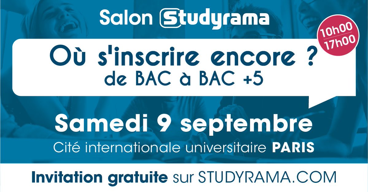 escg_paris's tweet photo. L’ESCG-PARIS vous donne rendez-vous samedi 9 septembre au salon Studyrama « Ou s’inscrire encore ? ».
Nous vous attendons sur le stand n°16 à partir de 10h00 !
#Studyrama #Alternance #Études #FormationProfessionnelle #Entrepreunariat #Salon https://t.co/X5XpSqB91k