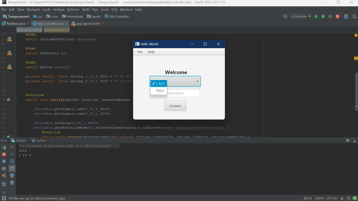 Sahilsher2710's tweet image. Day 34 of #50dayscodechallenge
Study for 3 hours
In #JavaAppdevelopment
👨💻Doing Java App development
#CreatPlayground
👨💻Recreating #TemperatureConverterTool
for revision
In #interviewquestion:
Solve problems
#consistency #10ODaysOfCode