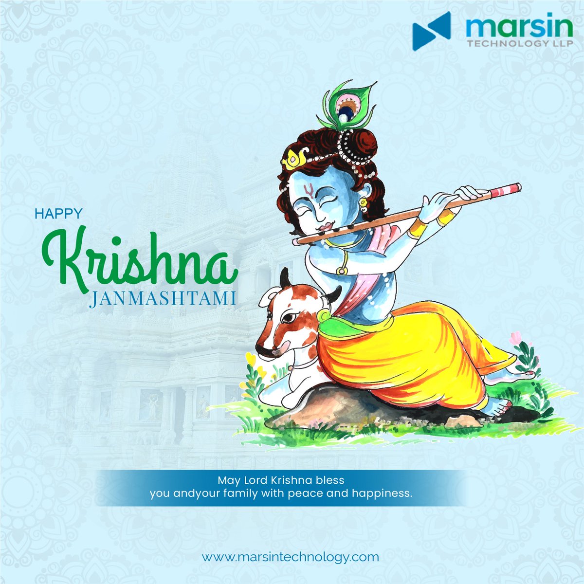 May the teachings of lord Krishna inspire us to live a life of righteousness and harmony. May his love and grace guide us towards a path of inner peace and spiritual growth. Wishing you and your loved ones a Happy #krishnajanmashtmi  ! 🙏🌸
#HappyJanmashtami #krishnalove #Marsin